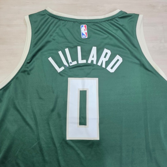 Fanatics Milwaukee Bucks Damian Lillard 0 Green Basketball Jersey Mens 3XL - Picture 6 of 9